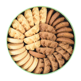 香港进口食品jenny泰迪珍妮聪明小熊小花曲奇饼干手工四味铁盒装