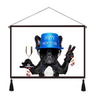 墙上挂布遮挡装饰画布挂画北欧布艺挂毯房间背景布电表箱布画壁毯