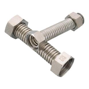 1寸1.2寸1.5寸2寸双内丝304不锈钢波纹管DN25 32 40 50水暖进水管