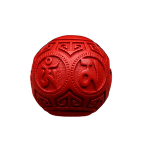 保真朱砂六字真言回纹珠圆珠散珠配珠手串手链文玩diy配件配饰