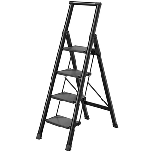 格美居梯子家用折叠伸缩梯人字梯室内多功能楼梯加厚铝合金五步梯