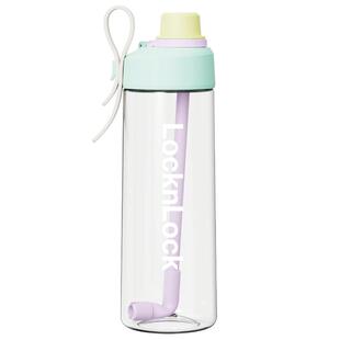 乐扣乐扣运动水杯女生塑料Tritan吸管杯大容量夏天健身户外便携男
