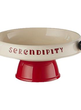 新年果盘家用客厅摆件喜庆茶几乔迁之喜高脚零食水果盘轻奢糖果盘