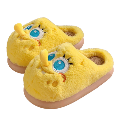 可爱海绵宝宝居家防滑保暖棉拖鞋