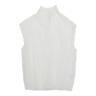 【云感透透纱】Marisfrolg玛丝菲尔无袖褶皱感衬衫套头立领衬衣