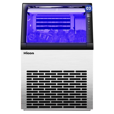 Hicon惠康制冰机商用大型60kg制冷杯大容量小型摆摊全自动冰块机