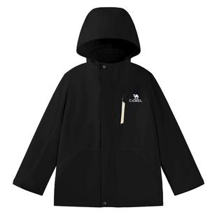 小骆驼童装外套男童风衣加绒保暖防水大童滑雪服儿童冲锋衣三合一