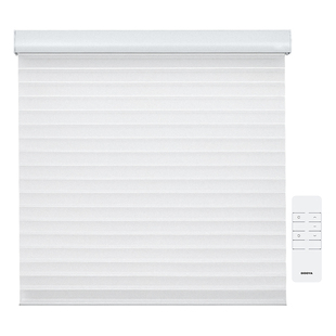 杜亚高端电动香格里拉帘免打孔百叶窗亚麻黑色全遮光百叶卷帘新款