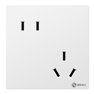 86型大功率16A斜五孔插座家用暗装二三插错位5孔空调热水器面板插