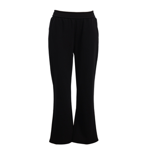 Gitti/吉蒂松紧腰加绒微喇叭裤女显瘦大码厚款休闲裤G255664