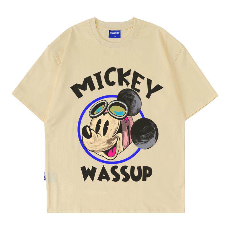 WASSUP米奇卡通短袖T恤男夏季