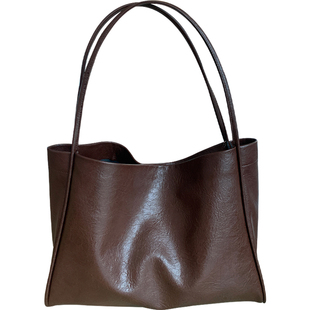 美拉德大容量包包女2025新款休闲质感软皮通勤包时尚单肩包托特包