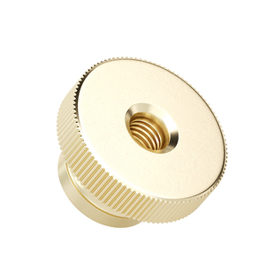 黄铜高头滚花手拧盲孔螺母螺帽锁紧通孔螺丝帽盖头M3M4M5M6M8M10