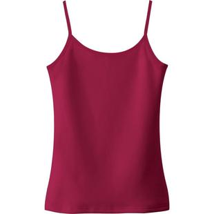 酒红色纯棉内搭基础细带吊带小背心女夏天大码外穿无袖上衣打底衫