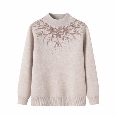 时尚妈妈装一体绒毛衣加厚打底衫