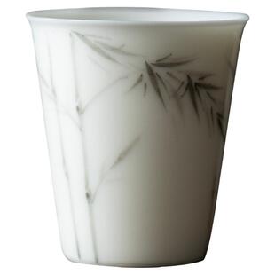 手绘墨竹茶杯家用陶瓷品茶器茗杯功夫茶具单杯主人杯釉下彩闻香杯