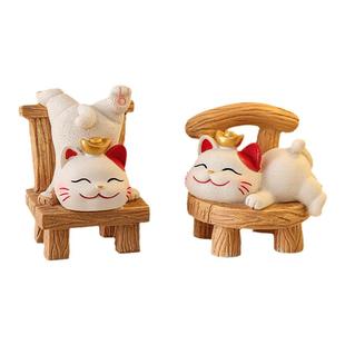 招财猫情绪稳定神器办公室桌面装饰治愈系小摆件解压生日礼物女生