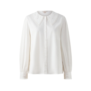 Eland衣恋衬衫女甜美娃娃领长袖棉质休闲上衣2026春季新款