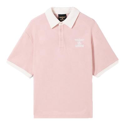 BOYLONDON25新款夏季男女粉色POLO经典时尚潮牌休闲短袖T恤N01089