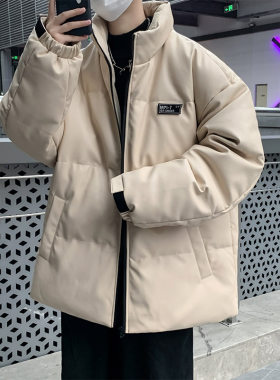 PU皮棉衣男士外套冬季2023年新款加绒加厚棉袄冬装棉服秋冬款衣服