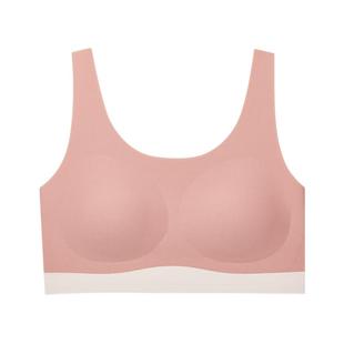 ubras旗下likeuu少女无尺码工字背交叉美背撞色拼接背心运动内衣