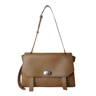 怪兽君小众真皮邮差包大容量通勤腋下包百搭单肩包牛皮斜挎包包潮