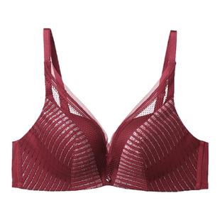 【舒挺杯】安莉芳官方奥莱内衣E-BRA性感蕾丝中厚小胸无钢圈文胸