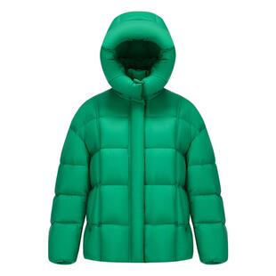 波司登奥莱冬季女潮流时尚短款高蓬泡芙创新三防可脱卸帽厚羽绒服