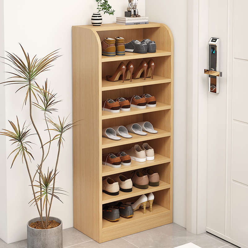 实木鞋架多层家用门口靠墙置物架入户门走廊小型收纳简易窄鞋柜