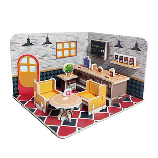 儿童3d立体拼图3到6岁房子模型拼图女孩diy手工屋子益智拼装玩具