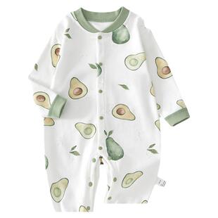 贝肽斯婴儿连体衣春秋季新生儿宝宝衣服长袖纯棉哈衣爬爬服睡衣S