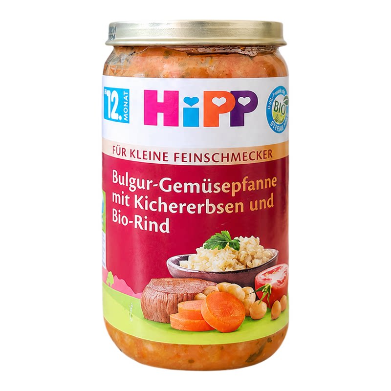 喜宝HiPP 欧盟BIO有机藜麦蔬菜炖饭250g宝宝鹰嘴豆牛肉正餐辅食版
