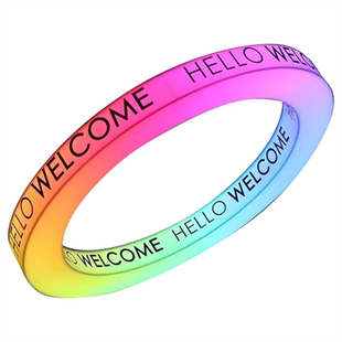 led霓虹灯发光字定制网红酒吧亚克力圆环ins创意装饰圆弧悬挂