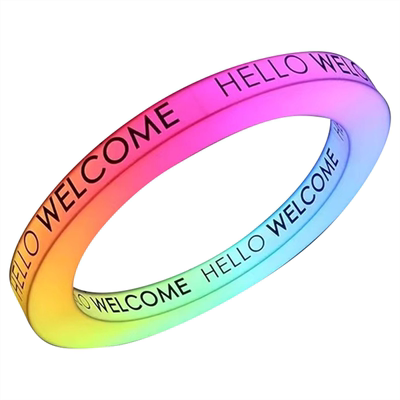 亚克力霓虹灯柚智环形圆形悬挂