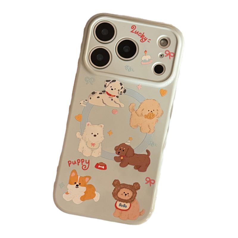 韩风小狗磁吸支架iphone17手机壳