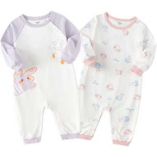 巴拉巴拉童装新生婴儿连体衣2026新款宝宝衣服喜庆国风拜年服红色