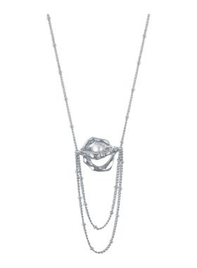 IAM ATELIER官方店 珍珠短款毛衣链女复古秋冬简约小行星项链女