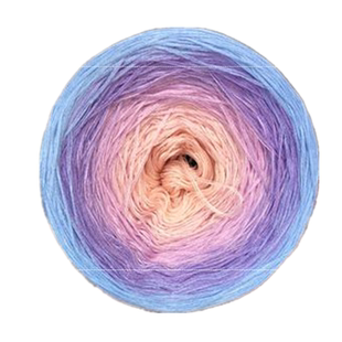 有机蕾丝棉混股蛋糕卷 丝光牛奶棉线长段染妖精线 披肩钩针棒包邮