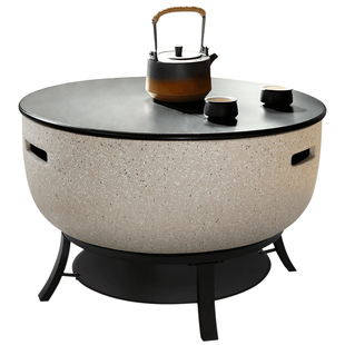 庭院围炉煮茶烤火炉取暖木炭烧烤架户外烧烤炉家用烤火盆室内炭火