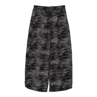 CBXLAB街舞潮牌迷彩针织废土风嘻哈运动裤复古做旧宽松显瘦休闲裤