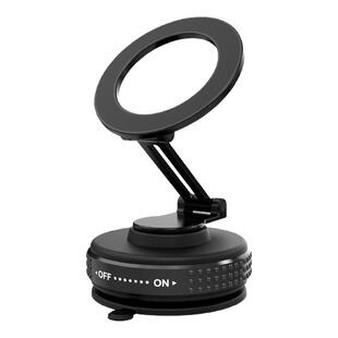 车载导航磁吸手机支架真空吸附滴胶吸盘式支架桌面支撑架360度可旋转折叠升降手机支架中控真空吸附磁吸支架