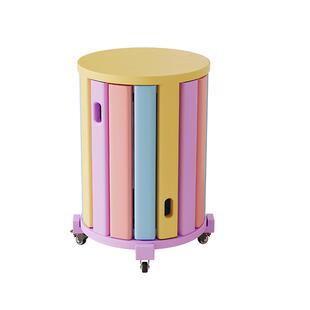 叠叠乐实木凳子家用可叠放餐桌组合凳堆叠餐凳备用圆凳椅子多巴胺