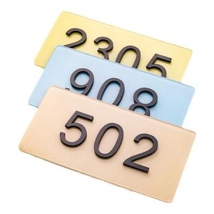 亚克力奶油风可爱门牌号定制高级感轻奢创意入户门号码牌家用标识订制酒店民宿公寓宿舍房间数字房号装饰牌子