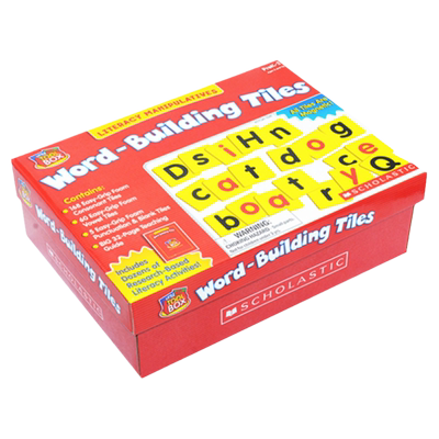 英文原版 学乐小红工具箱词语组合 Word Building Tiles Literacy Manipulatives 学前教育字母学习与组词教具 Scholastic