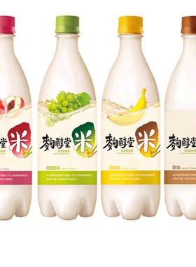麹醇堂韩国进口玛克丽米酒原味水蜜桃葡萄香蕉瓶装低度微醺果酒