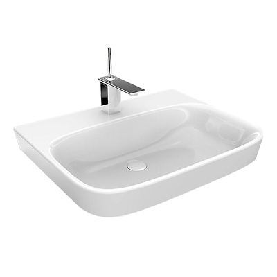 科勒陶瓷方形台上洗脸盆