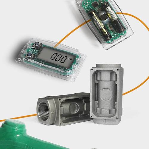 高精度电子涡轮流量计数显液晶柴油汽油甲醇流量表液体水计量 k24