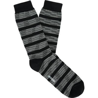 【新年礼物】Missoni 男黑白条纹混纺针织袜子