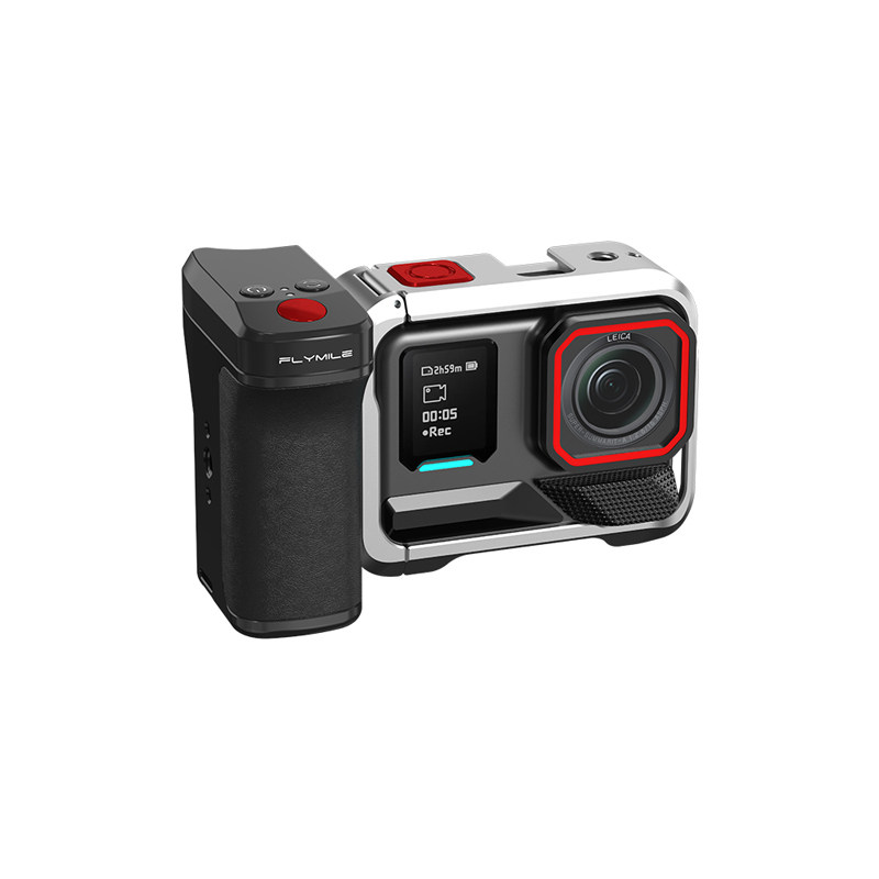 Flymile适用影石Insta360Acepro2蓝牙街拍手柄套装可拆卸蓝牙手柄运动相机金属手持握把快门按键扫街神器配件