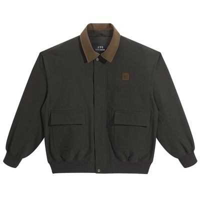 复古巴恩风翻领工装夹克